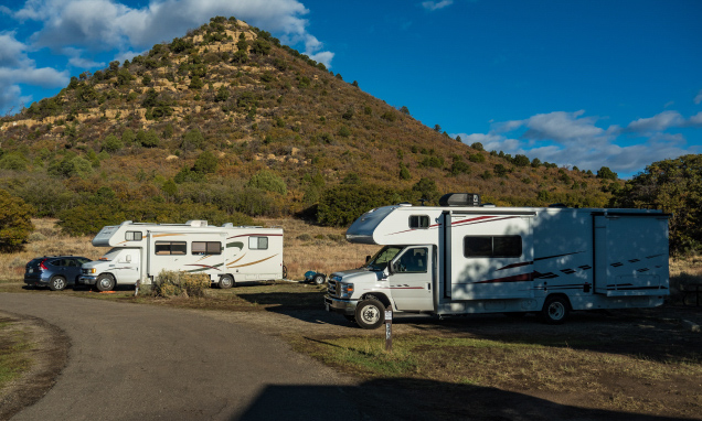 Motorhome in the mountains
