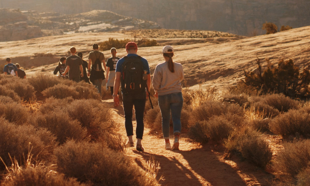 People hiking together