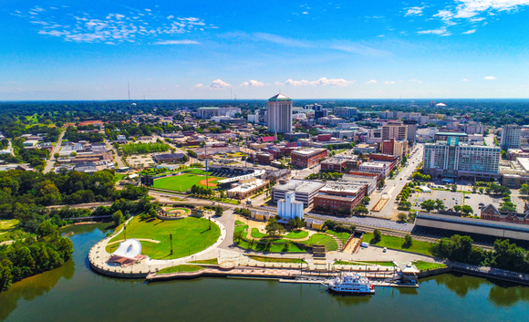 Aerial view of Montgomery Alabama